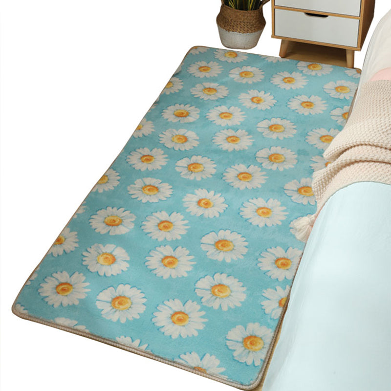 BowLift | Stylish Multi-Colored Kids Rug Cotton Pattern Rug Machine Washable Pet Friendly Non-Slip Back Rug for Girls Bedroom
