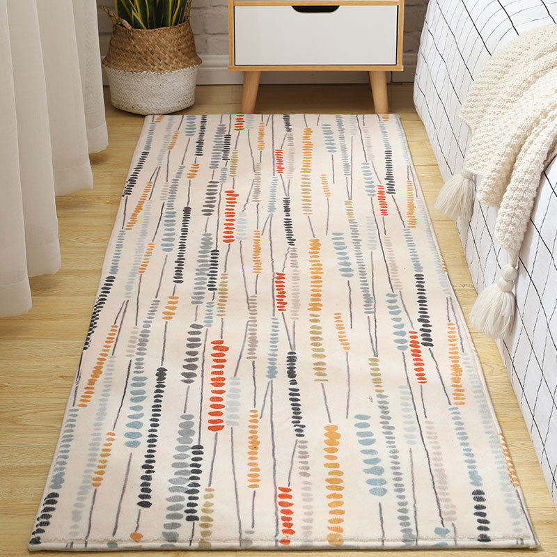BowLift | Stylish Multi-Colored Kids Rug Cotton Pattern Rug Machine Washable Pet Friendly Non-Slip Back Rug for Girls Bedroom