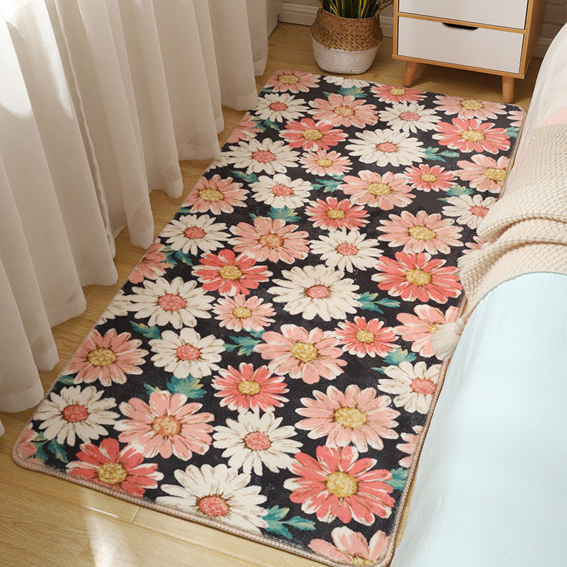 BowLift | Stylish Multi-Colored Kids Rug Cotton Pattern Rug Machine Washable Pet Friendly Non-Slip Back Rug for Girls Bedroom