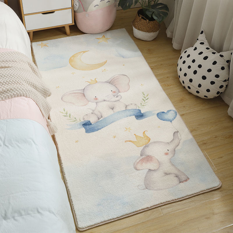 BowLift | Babyish Multicolor Animal Rug Cotton Cartoon Rug Washable Non-Slip Stain-Resistant Rug for Kids