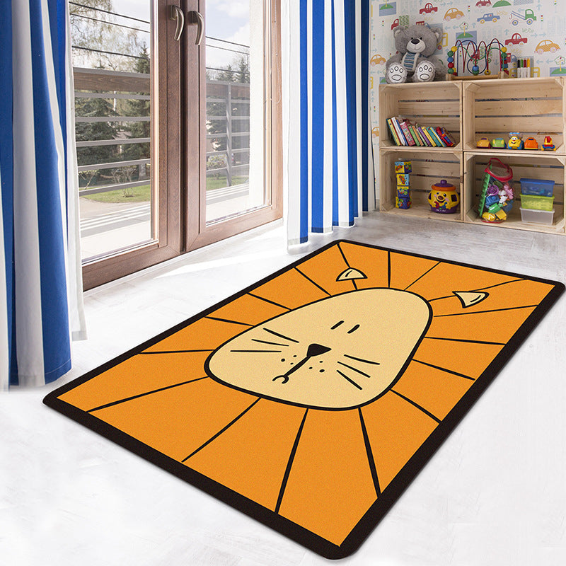 BowLift | Multicolor Kids' Playroom Carpet Cartoon Digital Print Carpet Polyester Non-Slip Pet Friendly Stain Resistant Carpet