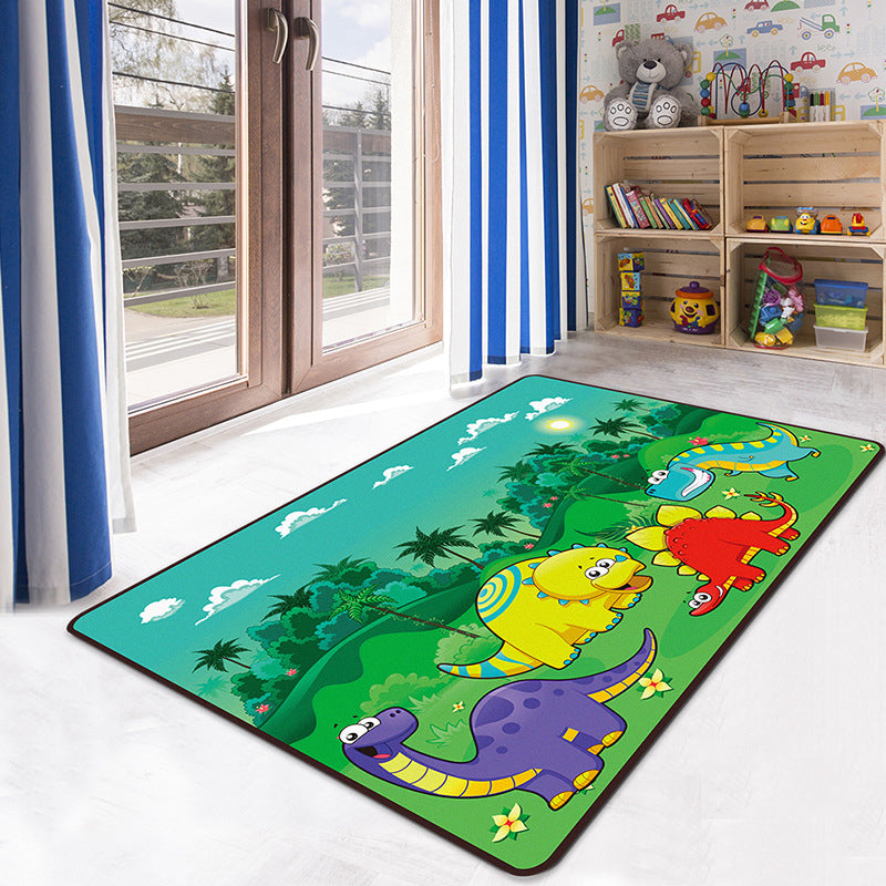 BowLift | Multicolor Kids' Playroom Carpet Cartoon Digital Print Carpet Polyester Non-Slip Pet Friendly Stain Resistant Carpet