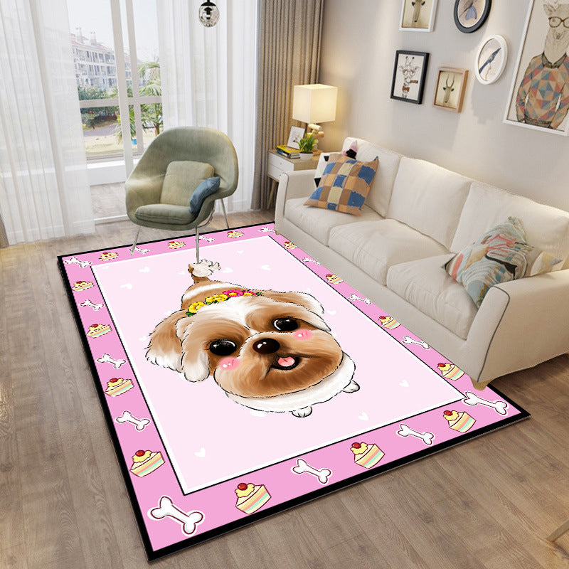 BowLift | Childhood Multi-Color Cartoon Carpet Polypropylene Animal Carpet Non-Slip Edged Washable Carpet for the Baby Room