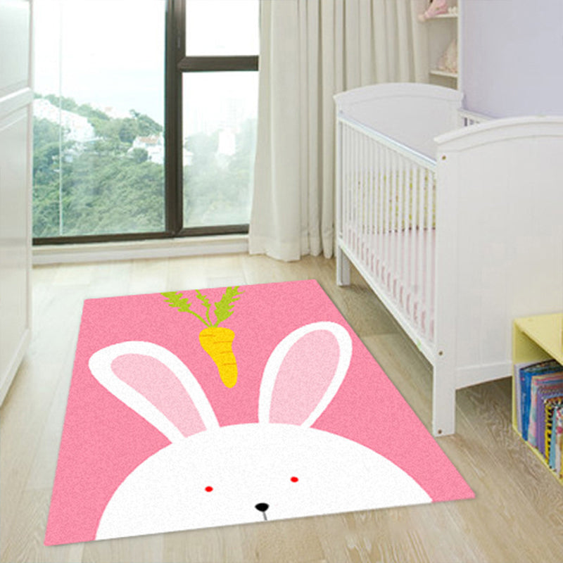 BowLift | Cartoon Kindergarten Area Rug Multi Colored Animal Pattern Rug Polypropylene Non-Slip Backing Pet-Friendly Washable Rug