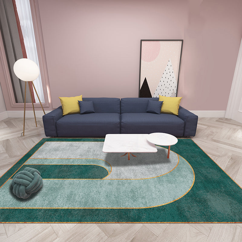 BowLift | Classic curved door mat Multicolored postmodern rug Polyester Non-slip backing Washable Pet-friendly rug for the room