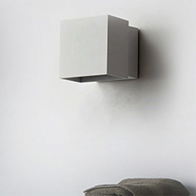 BowLift | Cube Up and Down LED Wall Light Contemporary Metal Black/Grey/White Outdoor Wall Light with Adjustable Angle
