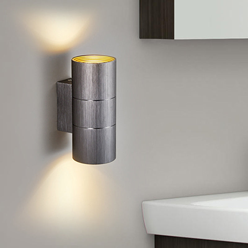 BowLift | Tubular LED Up and Down Wall Lamp Modern Metal 1 Light Black/Grey/Gold Wall Lamp for Bathroom