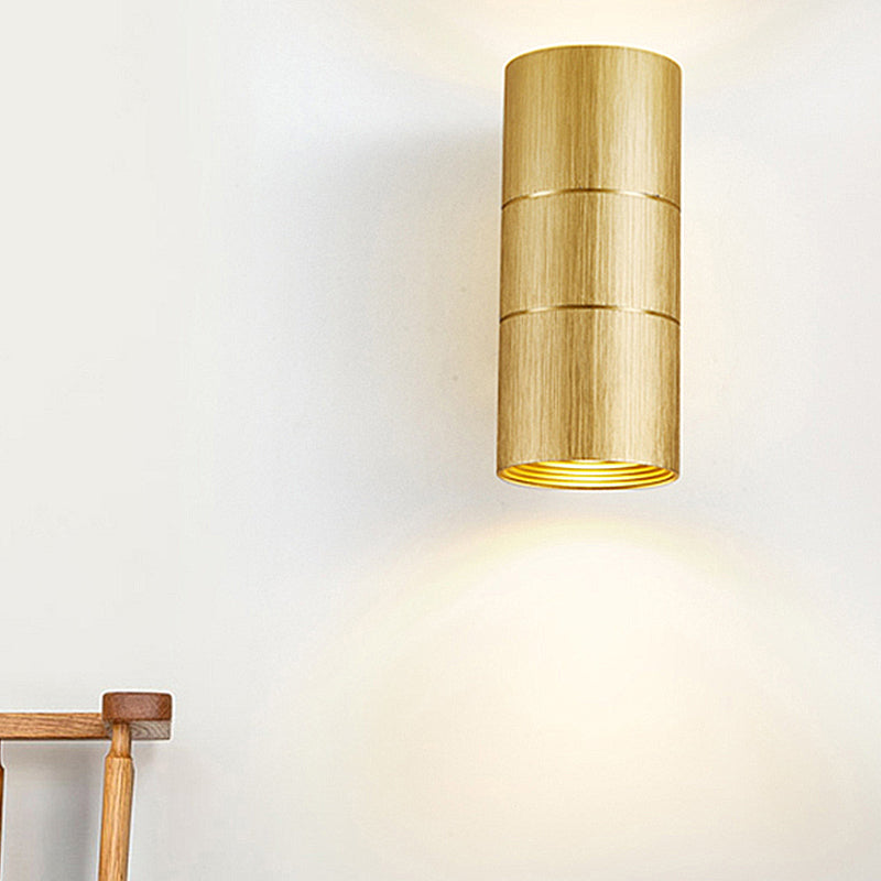 BowLift | Tubular LED Up and Down Wall Lamp Modern Metal 1 Light Black/Grey/Gold Wall Lamp for Bathroom