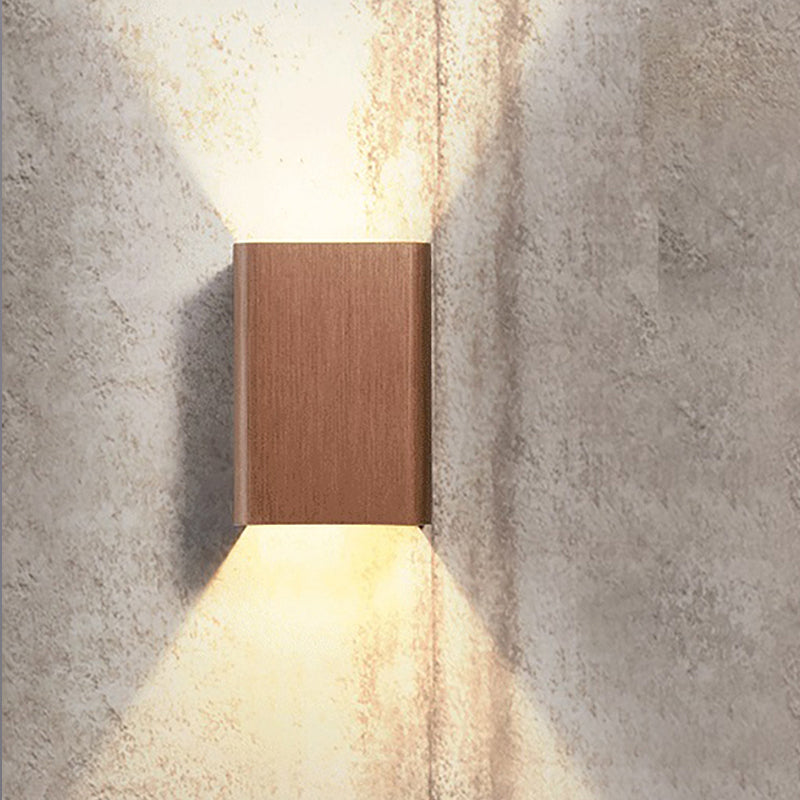 BowLift | Cubist Metal Up and Down Wall Lamp Contemporary Bronze/Gold/White LED Wall Light for Living Room