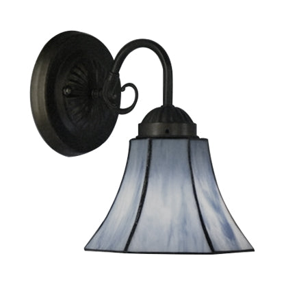 BowLift | Blue Glass Bell Wall Lamp with Goose Head 1 Light Vintage Indoor Wall Lighting