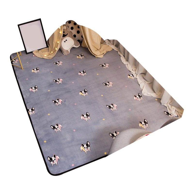 BowLift | Beautiful Animal Digital Print Rug Multicolored Cartoon Rug Synthetic Non-Slip Back Machine Washable Stain-Resistant Rug for Playroom