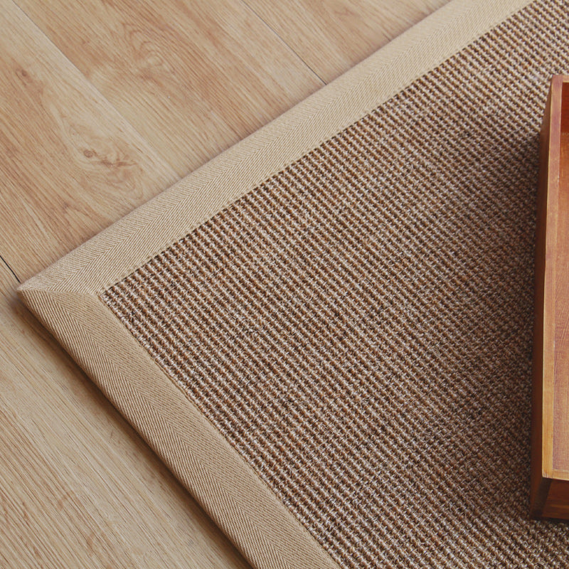 BowLift | Beige Rustic Carpet Sisal Solid Color Carpet Washable Non-Slip Pet-Friendly Carpet for Bedroom