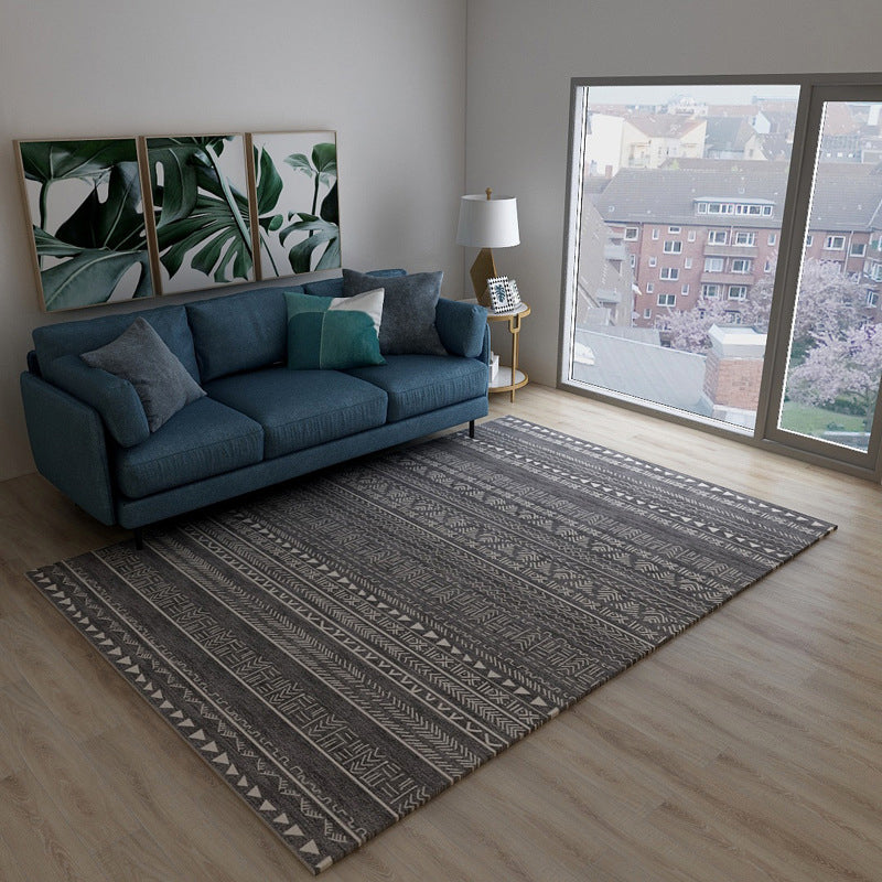 BowLift | Classic Moroccan Carpet Multicolored Seamless Tribal Pattern Rug Non-Slip Pet-Friendly Machine Washable Rug for Home Decor