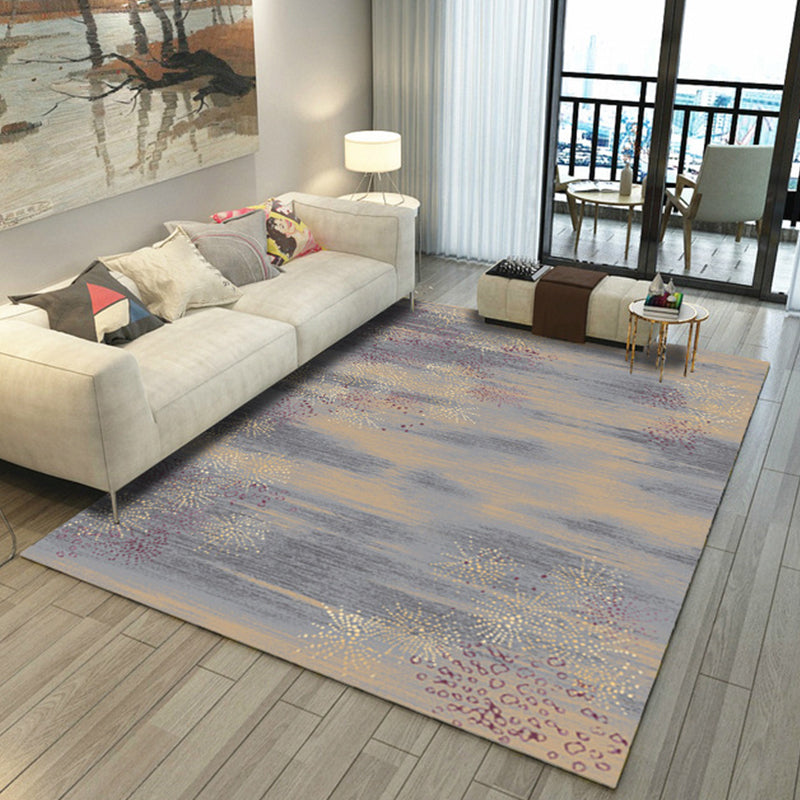 BowLift | Asian Abstract Painting Carpet Multi-Color Polypropylene Area Rug Machine Washable Non-Slip Back Stain Resistant Rug for Large Room