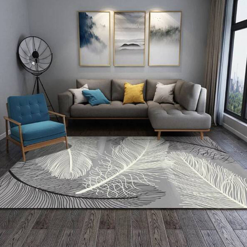 BowLift | Aesthetics Abstract Area Rug Multicolored Industrial Carpet Synthetic Non-slip Stain Resistant Machine Washable Rug for the Living Room