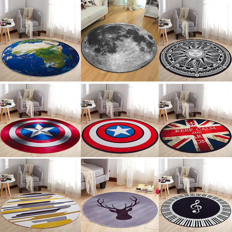 BowLift | Creative Boys Bedroom Rug Multi Colors Optical Illusion Rug Polypropylene Non-slip Pet-friendly Washable Rug