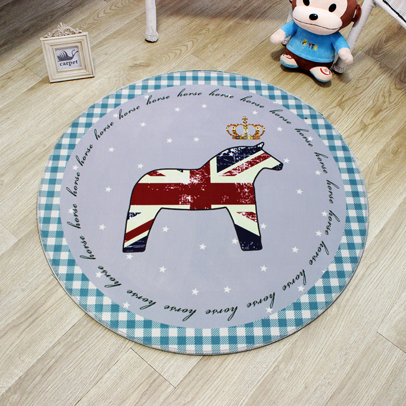 BowLift | Unique 3D Cartoon Rug Multi Color Novelty Rug Polypropylene Non-Slip Back Stain Resistant Washable Rug for Bedroom