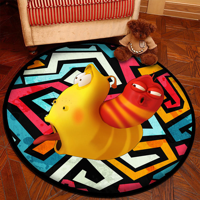 BowLift | Unique 3D Cartoon Rug Multi Color Novelty Rug Polypropylene Non-Slip Back Stain Resistant Washable Rug for Bedroom
