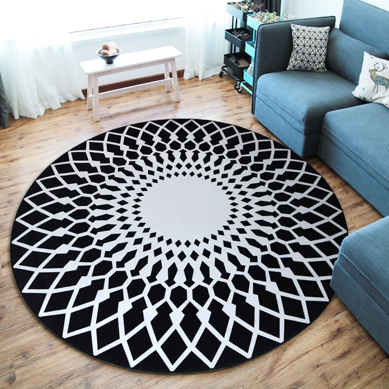 BowLift | Cool Multi-Colored Novelty Rug Synthetic 3D Illusion Rug Machine Washable Non-Slip Pet-Friendly Rug for the Living Room