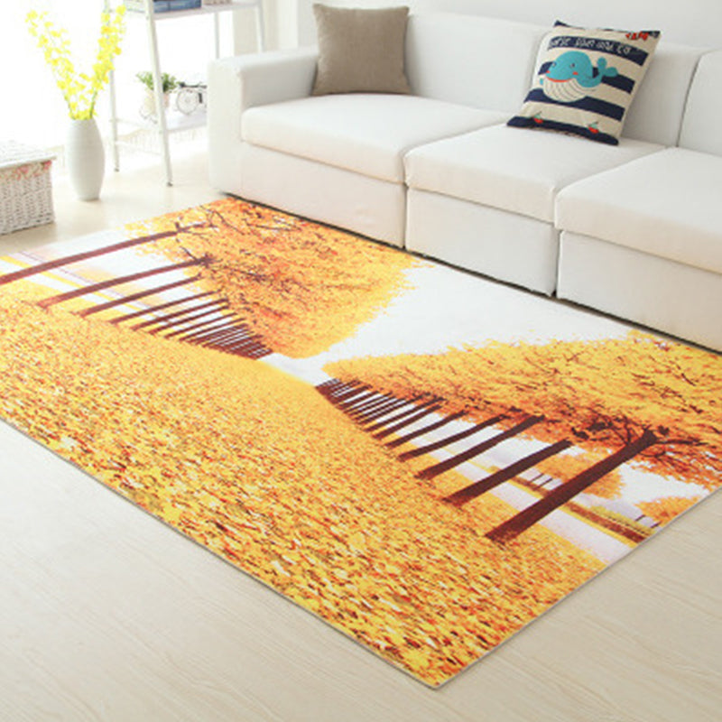 BowLift | Amazing Multicolor Natural Landscape Carpet Polyester Modern Carpet Stain Resistant Washable Non-Slip Back Carpet for Family Room