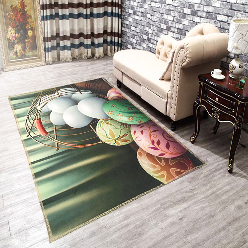 BowLift | Amazing Multicolor Natural Landscape Carpet Polyester Modern Carpet Stain Resistant Washable Non-Slip Back Carpet for Family Room