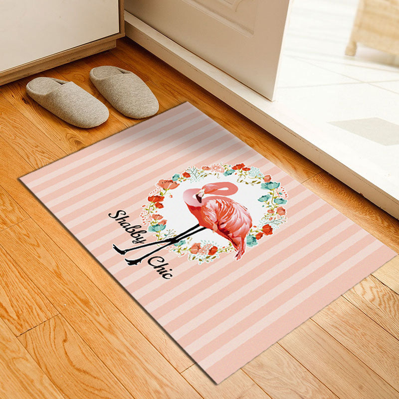 BowLift | Classic Tropix Indoor Rug Colorful Flamingo Rug Non-slip Back Stain-resistant Machine washable Rug for the Living Room
