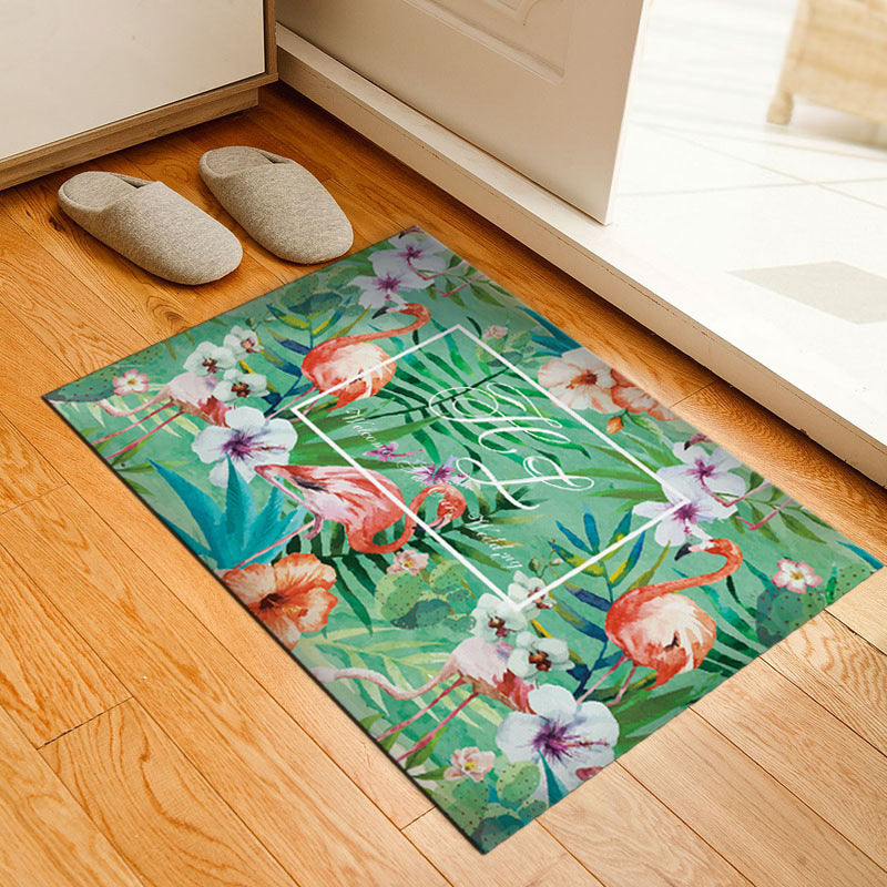 BowLift | Classic Tropix Indoor Rug Colorful Flamingo Rug Non-slip Back Stain-resistant Machine washable Rug for the Living Room