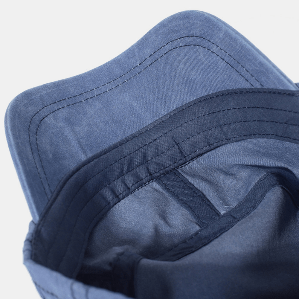 BowLift | Adjustable Washed Cotton Military Flat Cap for Men – Classic Army Style Hat