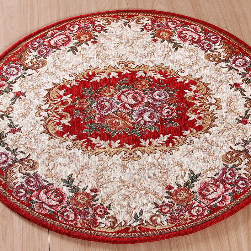 BowLift | Farm Peony Indoor Rug Multicolor Synthetic Rug Machine Washable Stain Resistant Non-Slip Rug for the Workspace