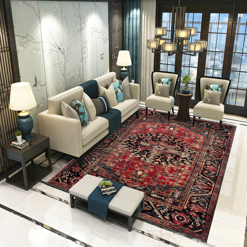 BowLift | Victoria Print Carpet Multicolored Polypropylene Carpet Non-Slip Stain Resistant Washable Indoor Carpet for Living Room