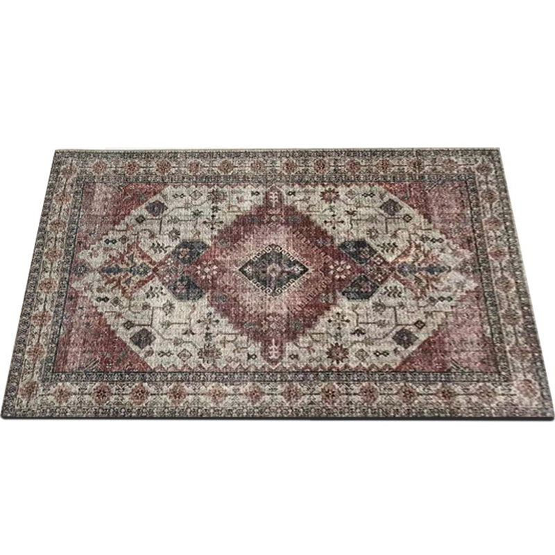 BowLift | Classic multicolored Persian carpet polypropylene floral carpet washable stain resistant non-slip carpet for guest room