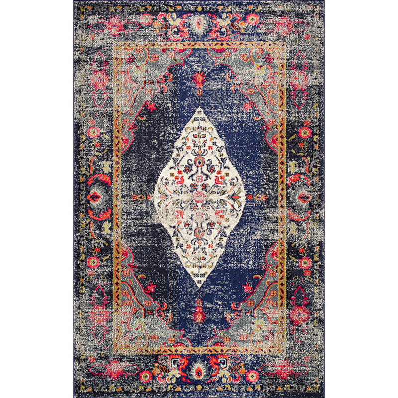 BowLift | Antique multi-colored flower carpet polypropylene Moroccan area rug pet-friendly washable non-slip rug for guest areas