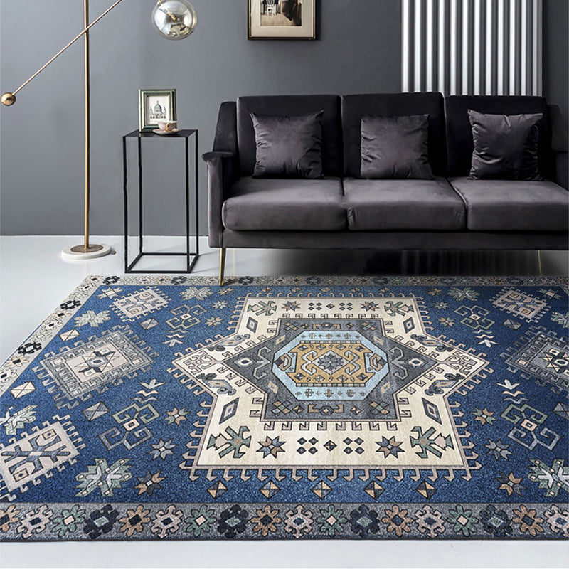 BowLift | Beautiful Moroccan Rug Multicolored symmetrical printed carpet non-slip machine washable pet-friendly rug for the room