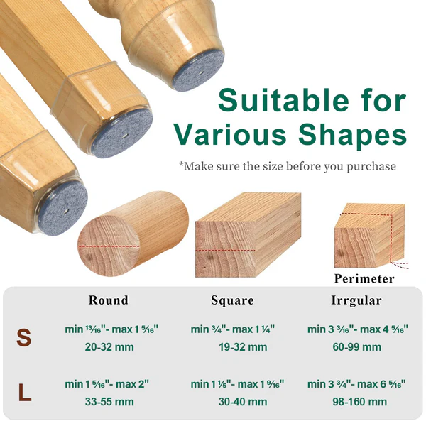 BowLift | Chair Leg Floor Protectors (8 Pcs)