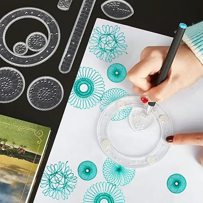 BowLift | 22-piece Spiral Ruler Set – Creative Drawing with System