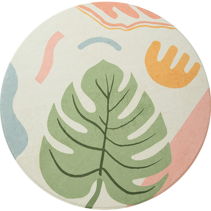 BowLift | Cute Kids Room Carpet Multi color Plant Printed Area Rug Polyester Non-Slip Rug Machine Washable Carpet