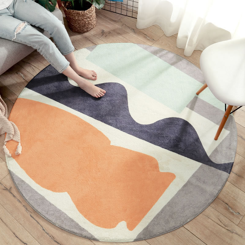 BowLift | Cute Kids Room Carpet Multi color Plant Printed Area Rug Polyester Non-Slip Rug Machine Washable Carpet