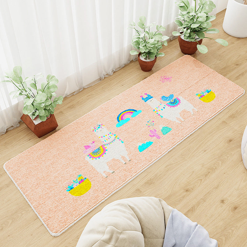 BowLift | Beautiful Relaxation Carpet Multicolored Cartoon Animal Print Carpet Pet Friendly Easy Care Area Rug for the Children's Room