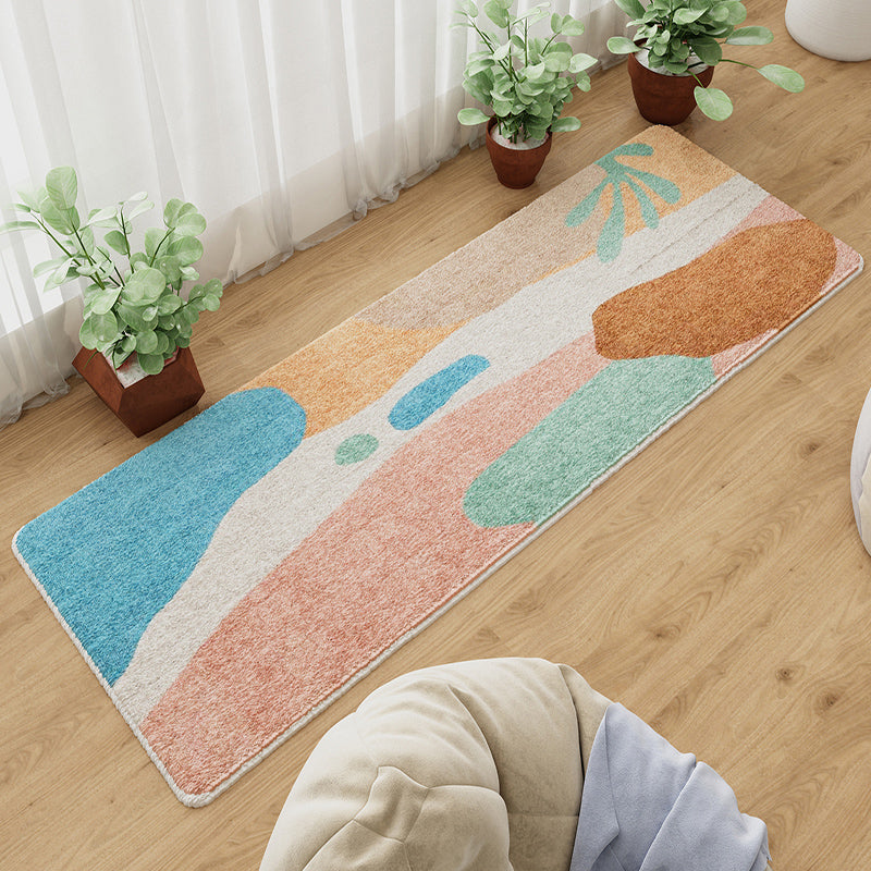 BowLift | Colorful Children's Room Carpet Calming Abstract Print Carpet Cotton Blend Pet-Friendly Rug