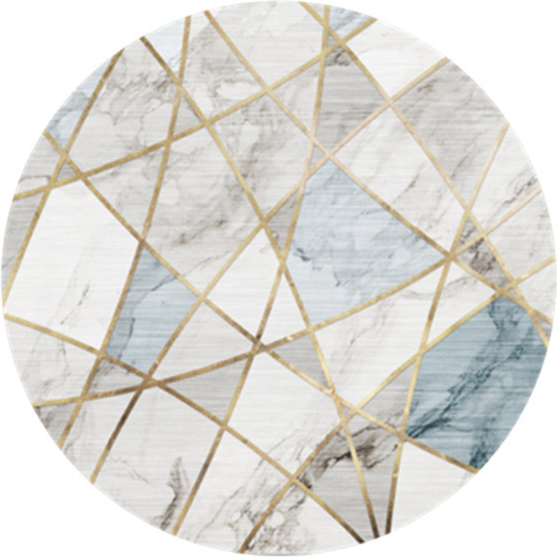 BowLift | Creative Abstract Printed Area Rug Multicolor Synthetic Carpet Non-Slip Back Stain Resistant Rug for Bedroom