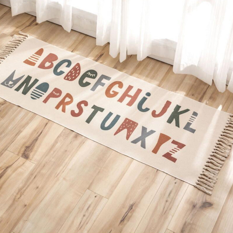 BowLift | Vintage Boho Rug Multicolor Geo Pattern Rug Machine Washable Stain Resistant Rug with Fringe for Room