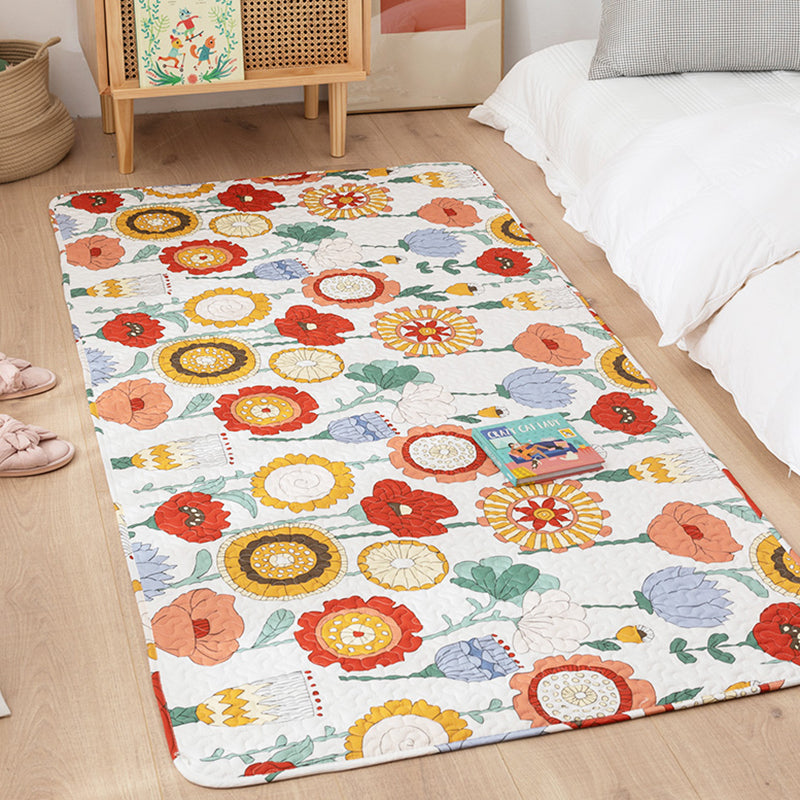 BowLift | Comfort Western Rug Multicolored Floral Printed Rug Non-Slip Pet-Friendly Rug for Room