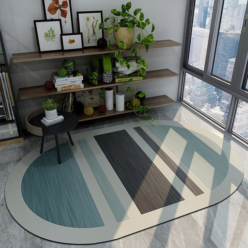 BowLift | Irregular Shape Geo Carpet Multi-Color Funky Carpet Polyester Easy Care Washable Indoor Carpet for Home Decor