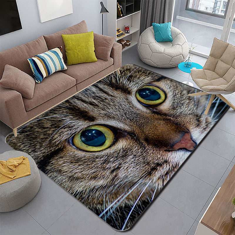 BowLift | Funky Living Room Rug Multicolor Cartoon 3D Print Rug Synthetic Non-Slip Backing Stain Resistant Rug
