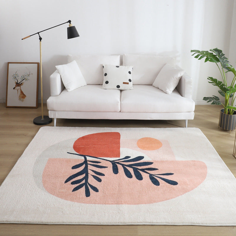 BowLift | Comfort Living Room Rug Multicolor Cartoon Print Rug Non-Slip Base Pet-Friendly Rug