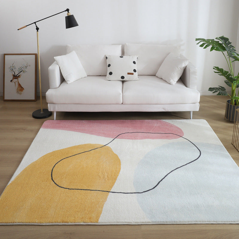 BowLift | Comfort Living Room Rug Multicolor Cartoon Print Rug Non-Slip Base Pet-Friendly Rug