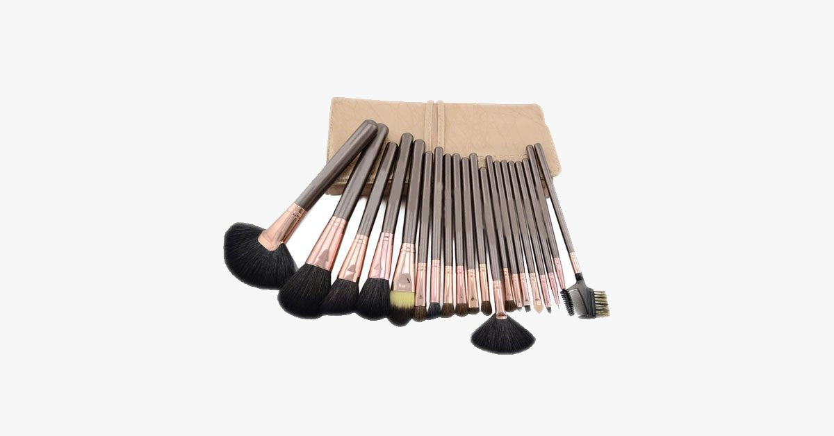 BowLift | Coco Bronze Brush Set of 20 - Useful for full face makeup