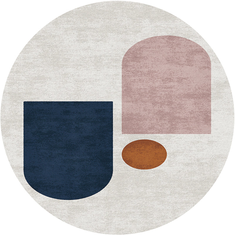 BowLift | Creative Bedroom Rug Multicolored Color Differentiated Rug Polypropylene Washable Pet Friendly Non-Slip Rug