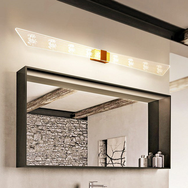 BowLift | Acrylic Geometric Wall Lighting Ideas Modern Gold LED Vanity Wall Lamp for Bathroom