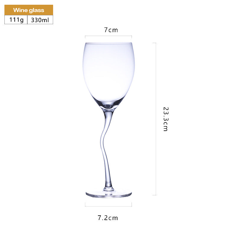 BowLift | Romantic Wine Stemware Champagne Cocktail Glass Twist Glass Crystal Lead-Free Glass